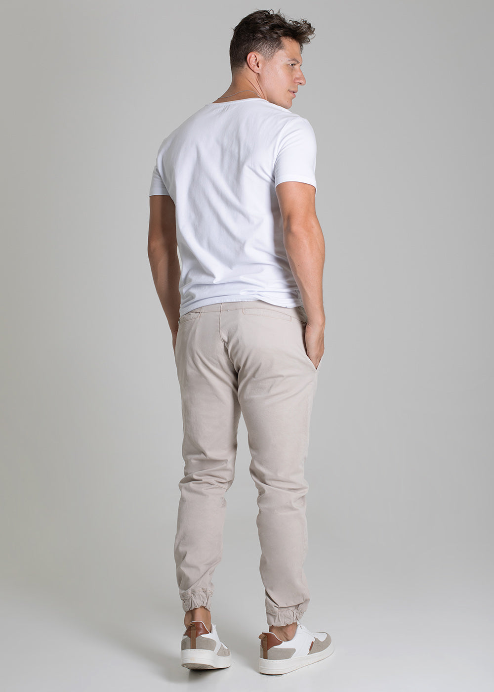 Calça Sarja Sawary Jogger - 279497 BEGE