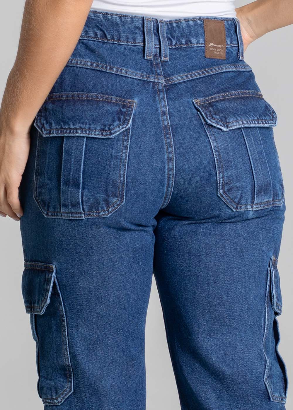 Calça Jeans Sawary Reta Petit - 279510 AZUL