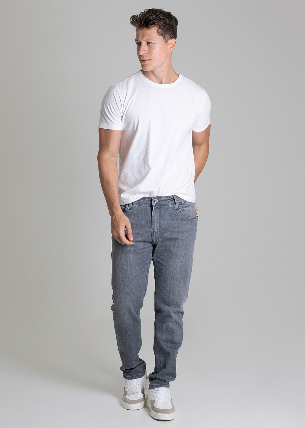 Calça Jeans Sawary Slim - 279514 CINZA