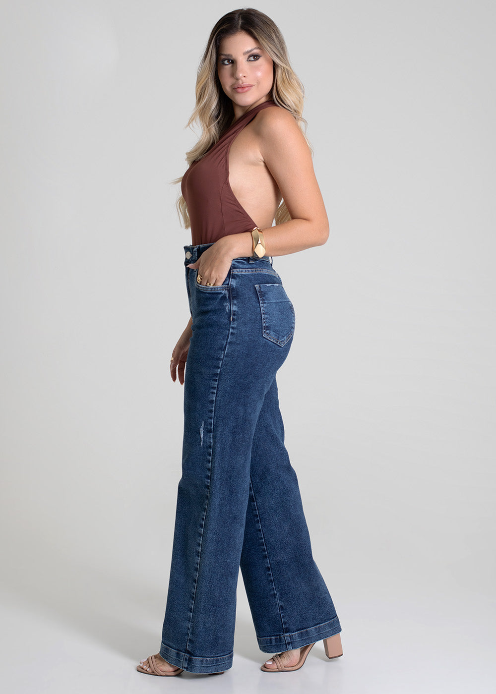 Calça Jeans Sawary Wide Leg - 279571 AZUL