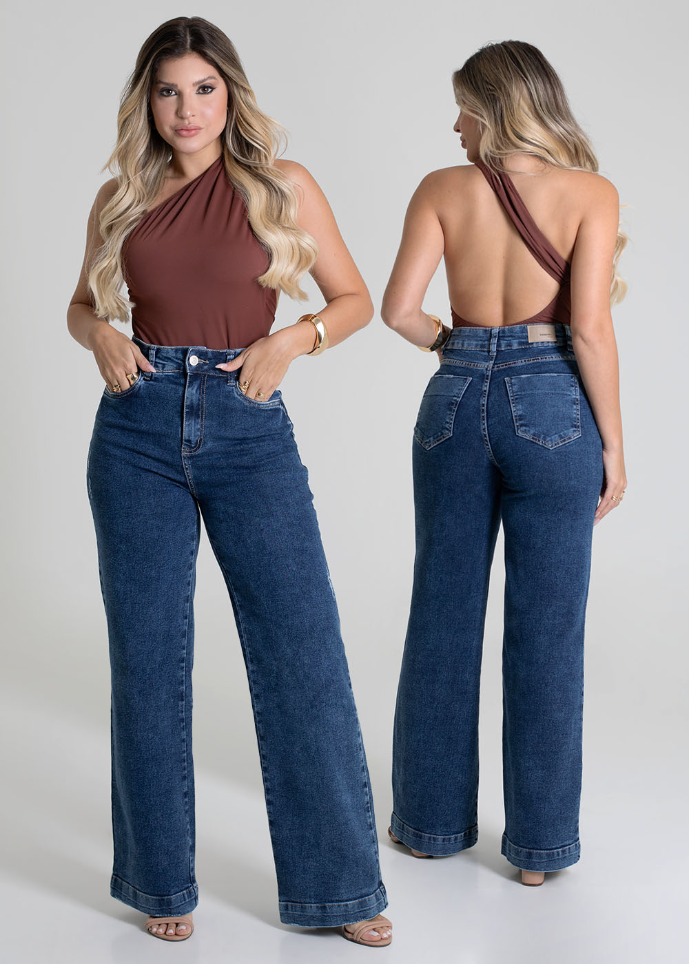Calça Jeans Sawary Wide Leg - 279571 AZUL
