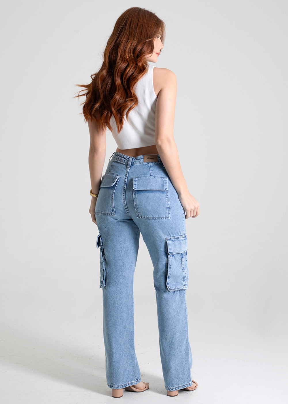 Calça Jeans Sawary Cargo Petit - 279583 AZUL