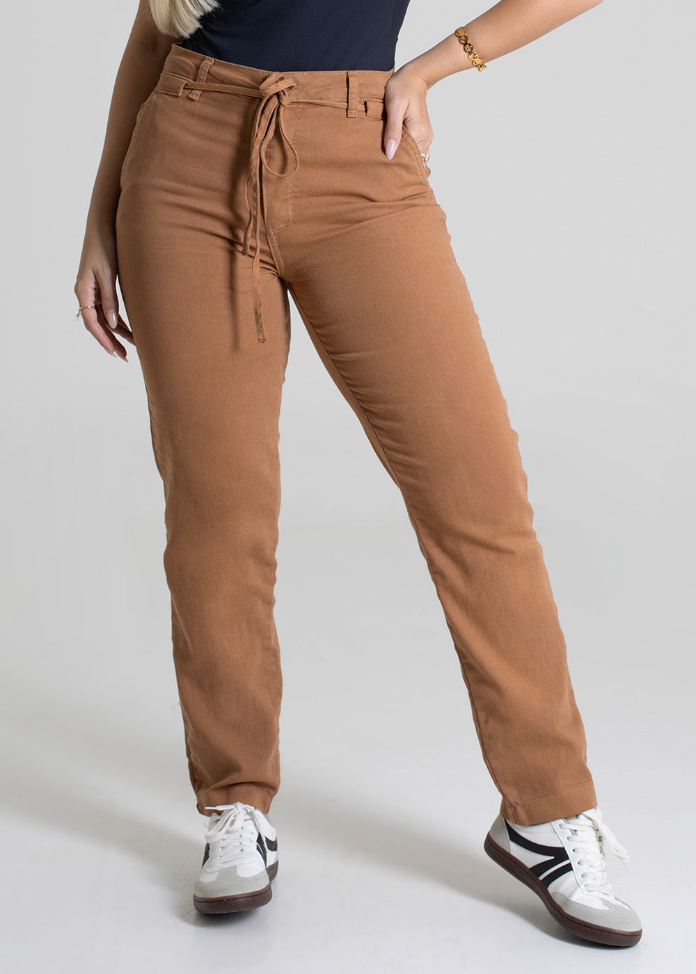 Calça Sarja Sawary Reta - 279673 BEGE