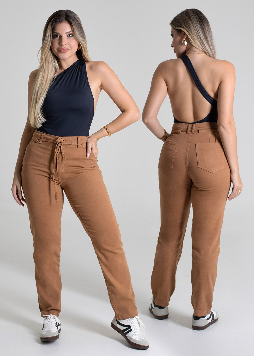 Calça Sarja Sawary Reta - 279673 BEGE