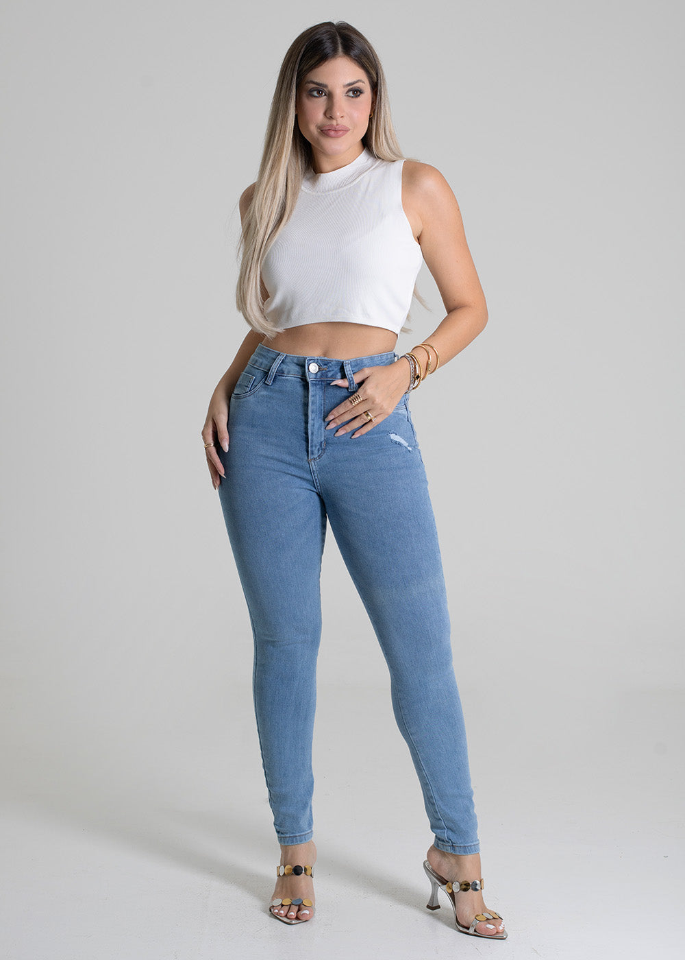 Calça Jeans Sawary Push Up - 279680 AZUL