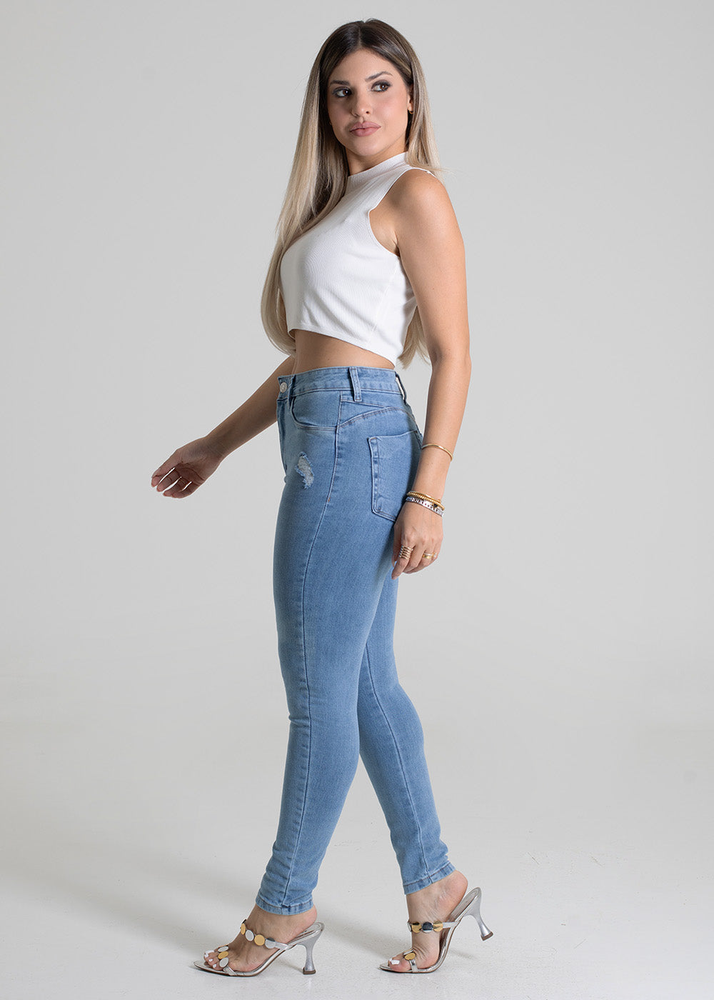 Calça Jeans Sawary Push Up - 279680 AZUL