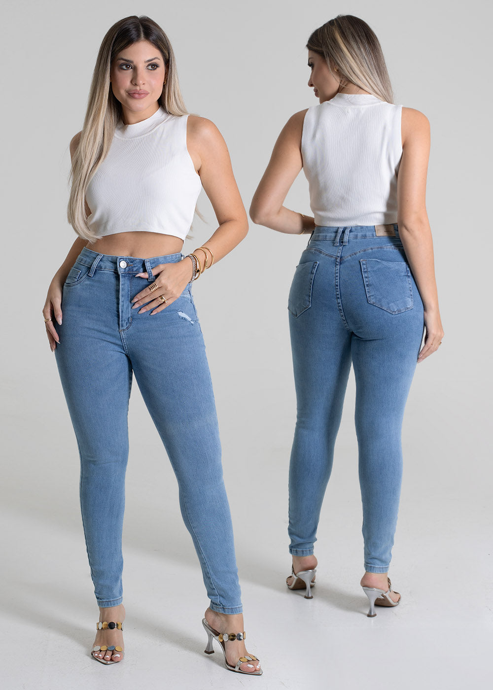 Calça Jeans Sawary Push Up - 279680 AZUL