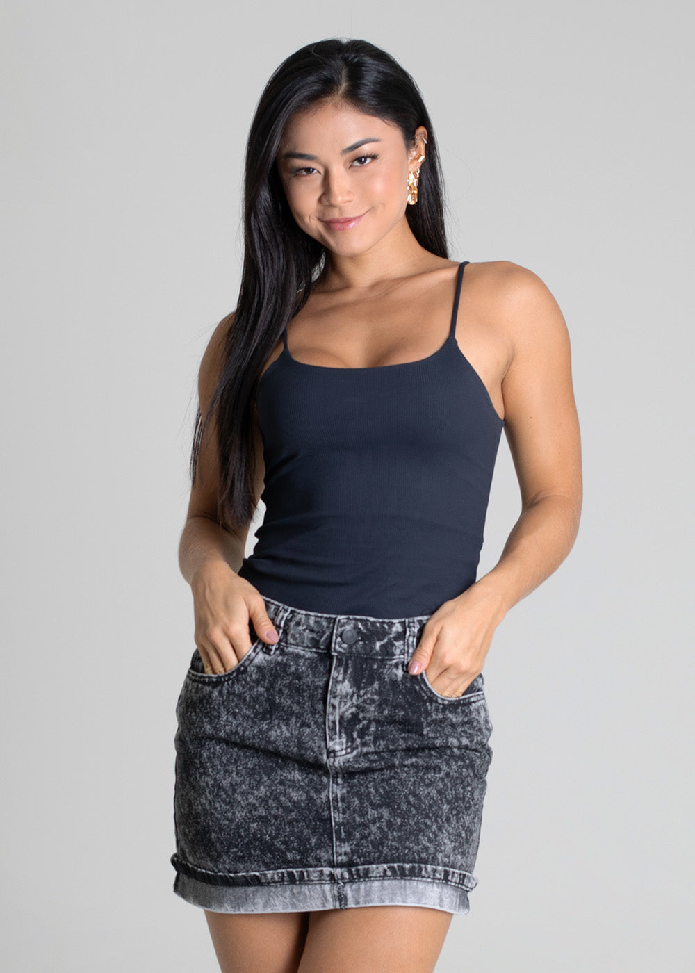 Saia Jeans Sawary - 279682 PRETO