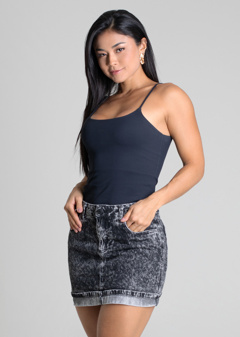 Saia Jeans Sawary - 279682 PRETO