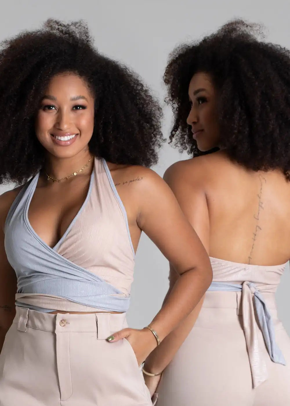 Top Sawary Frente Unica - 279701 CINZA