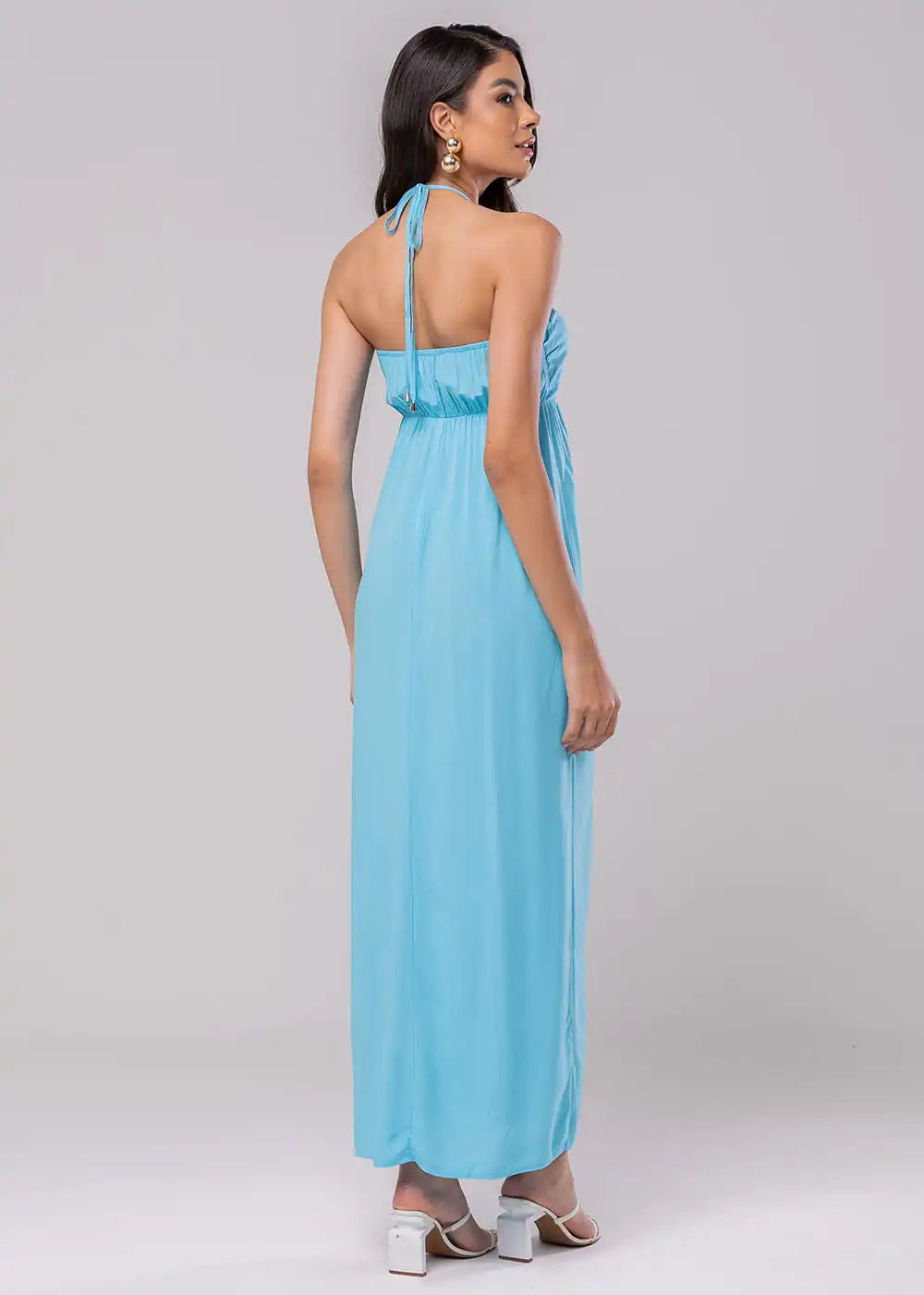 Vestido Sawary Franzido Estelar - 279706 AZUL