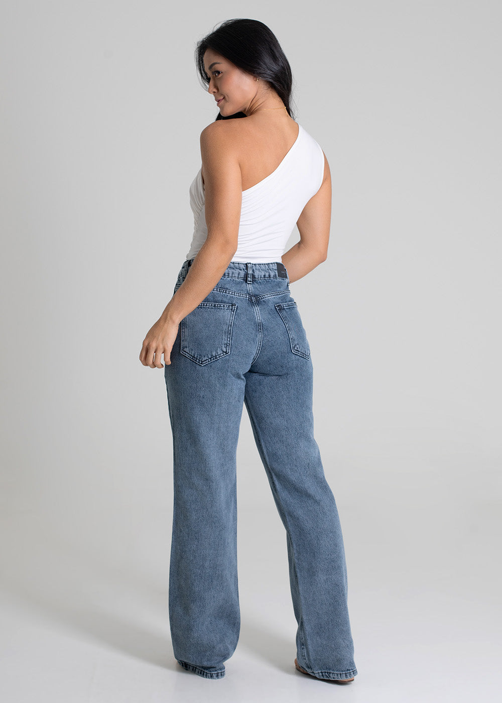 Calça Jeans Sawary Wide Leg - 279708 PRETO