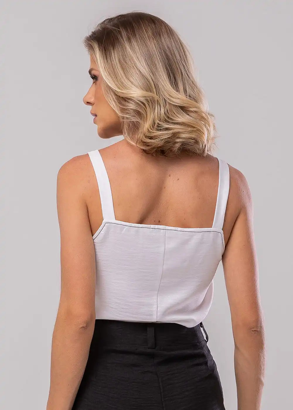 Blusa Sawary Pesponto Singular - 279715 BRANCO