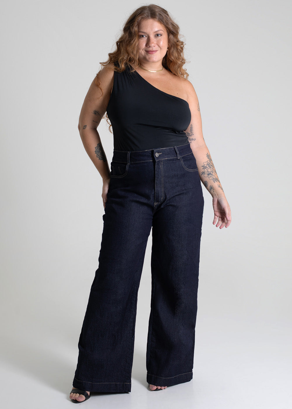 Calça Jeans Sawary Wide Leg Petit - 279783 AZUL
