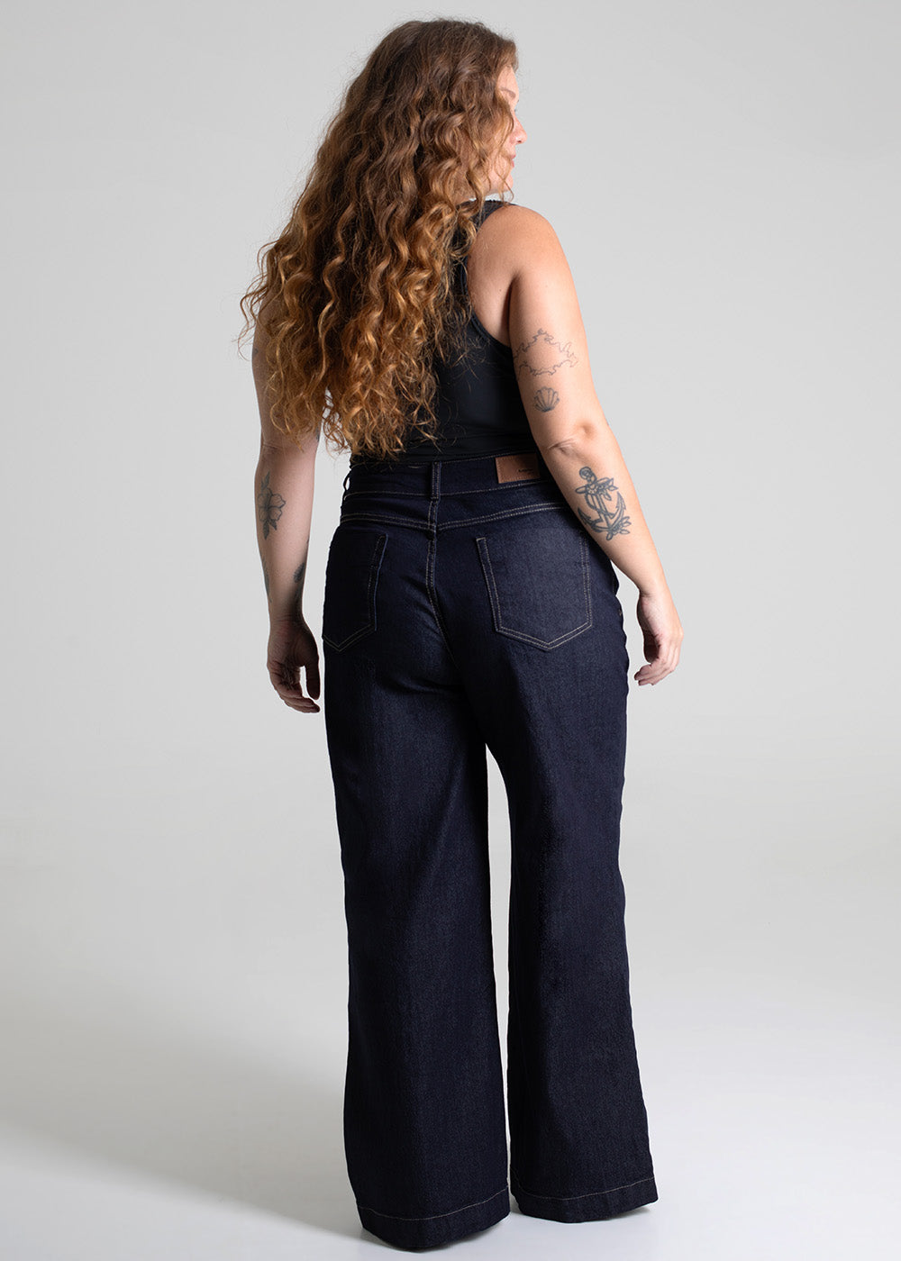 Calça Jeans Sawary Wide Leg Petit - 279783 AZUL