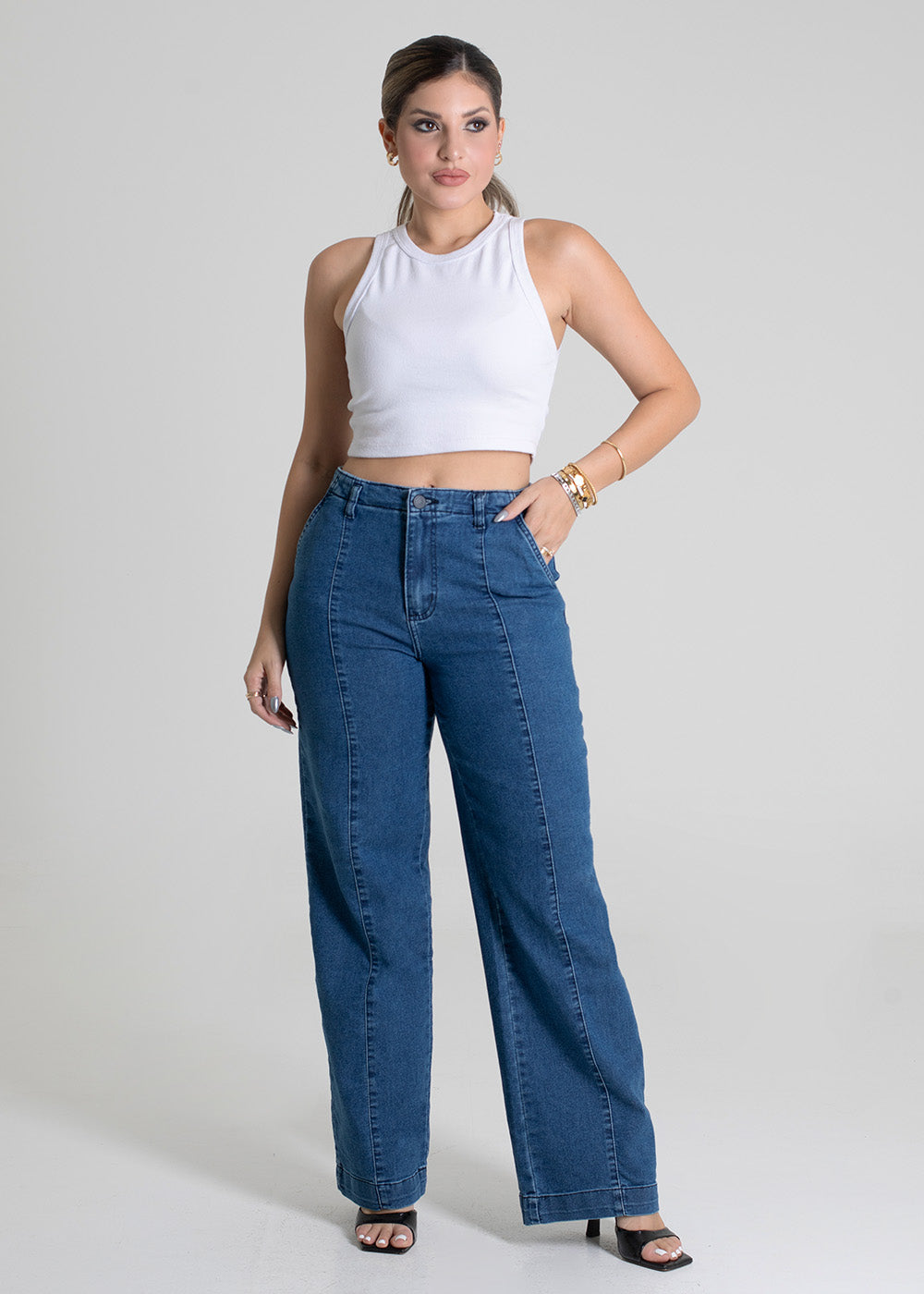 Calça Sawary Jeans Wide Leg - 279805 AZUL