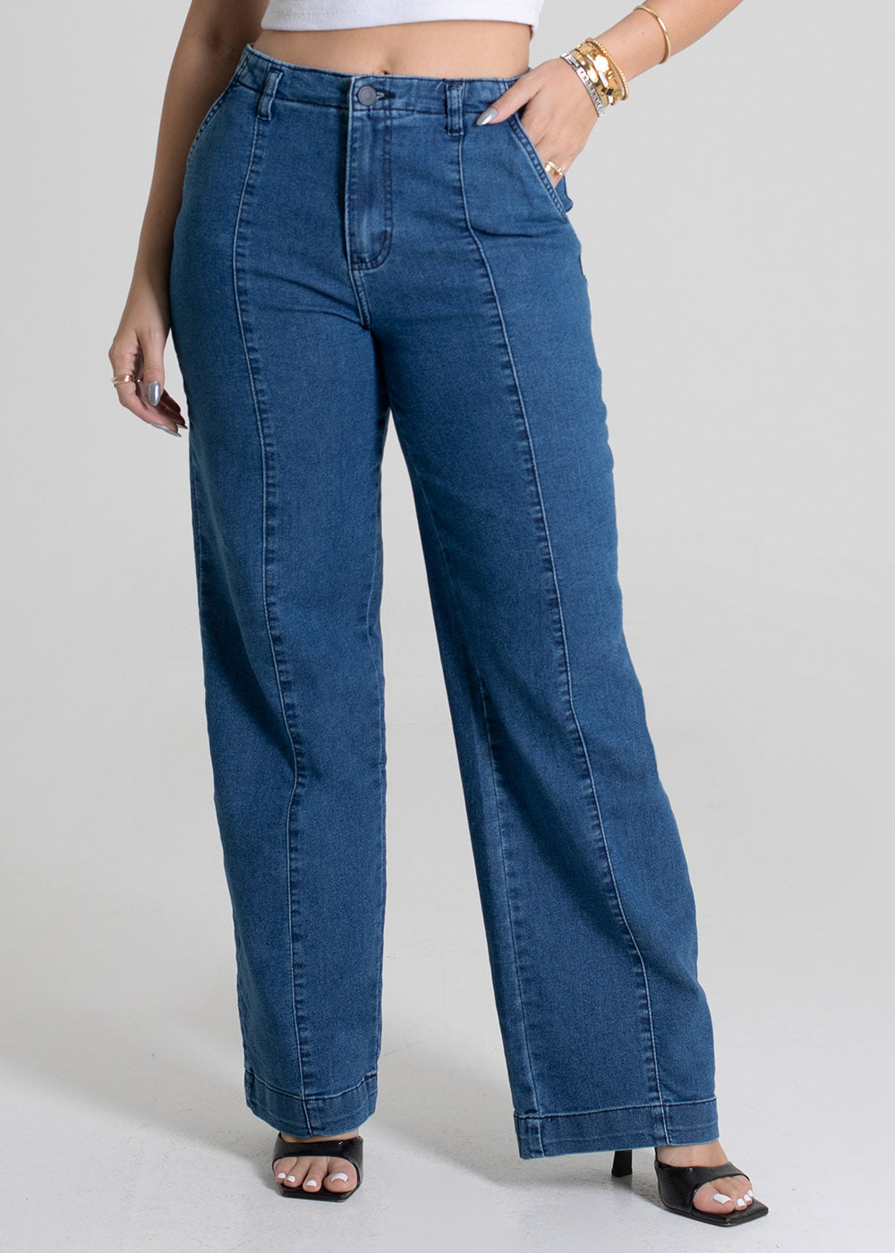 Calça Sawary Jeans Wide Leg - 279805 AZUL