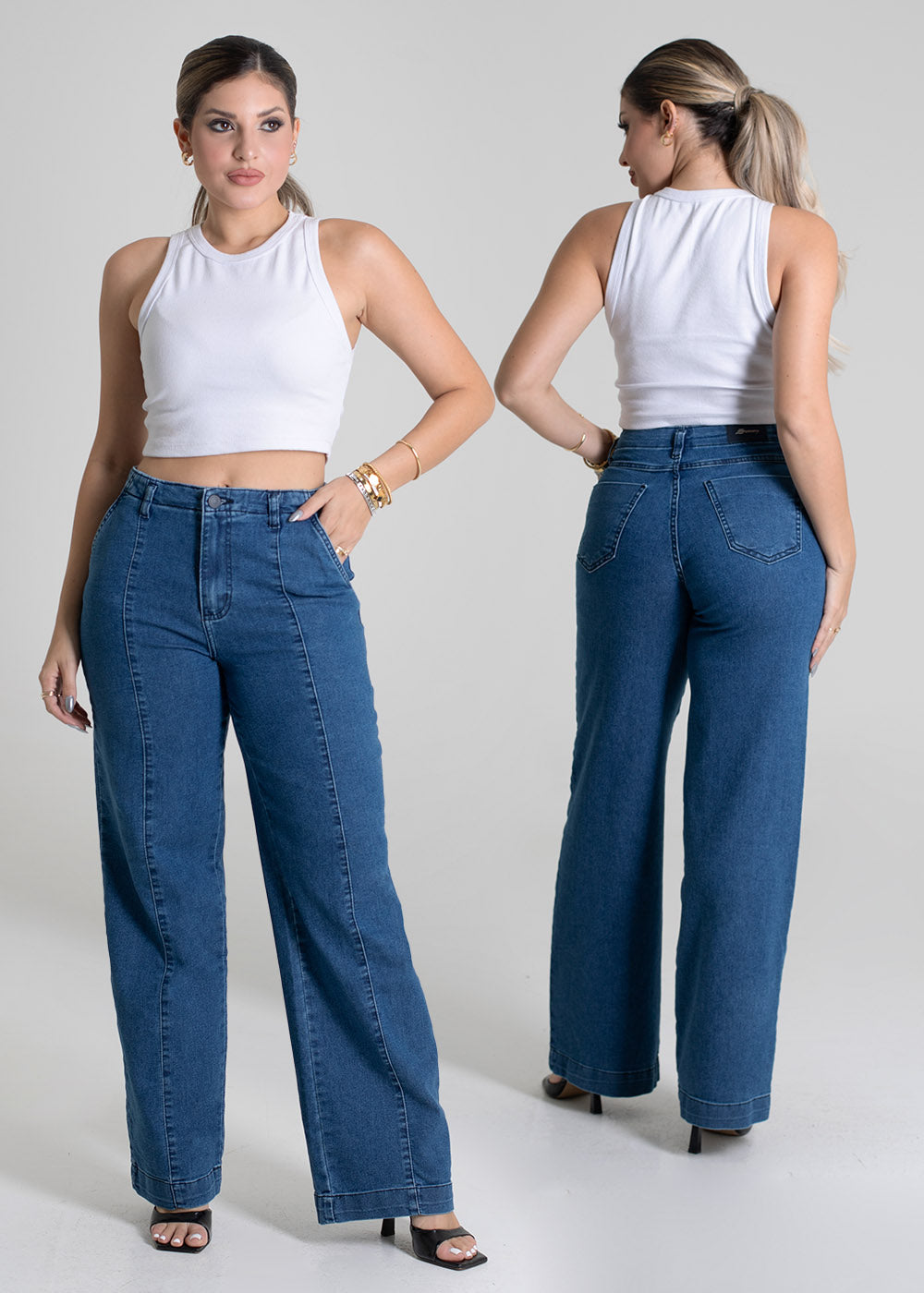 Calça Sawary Jeans Wide Leg - 279805 AZUL