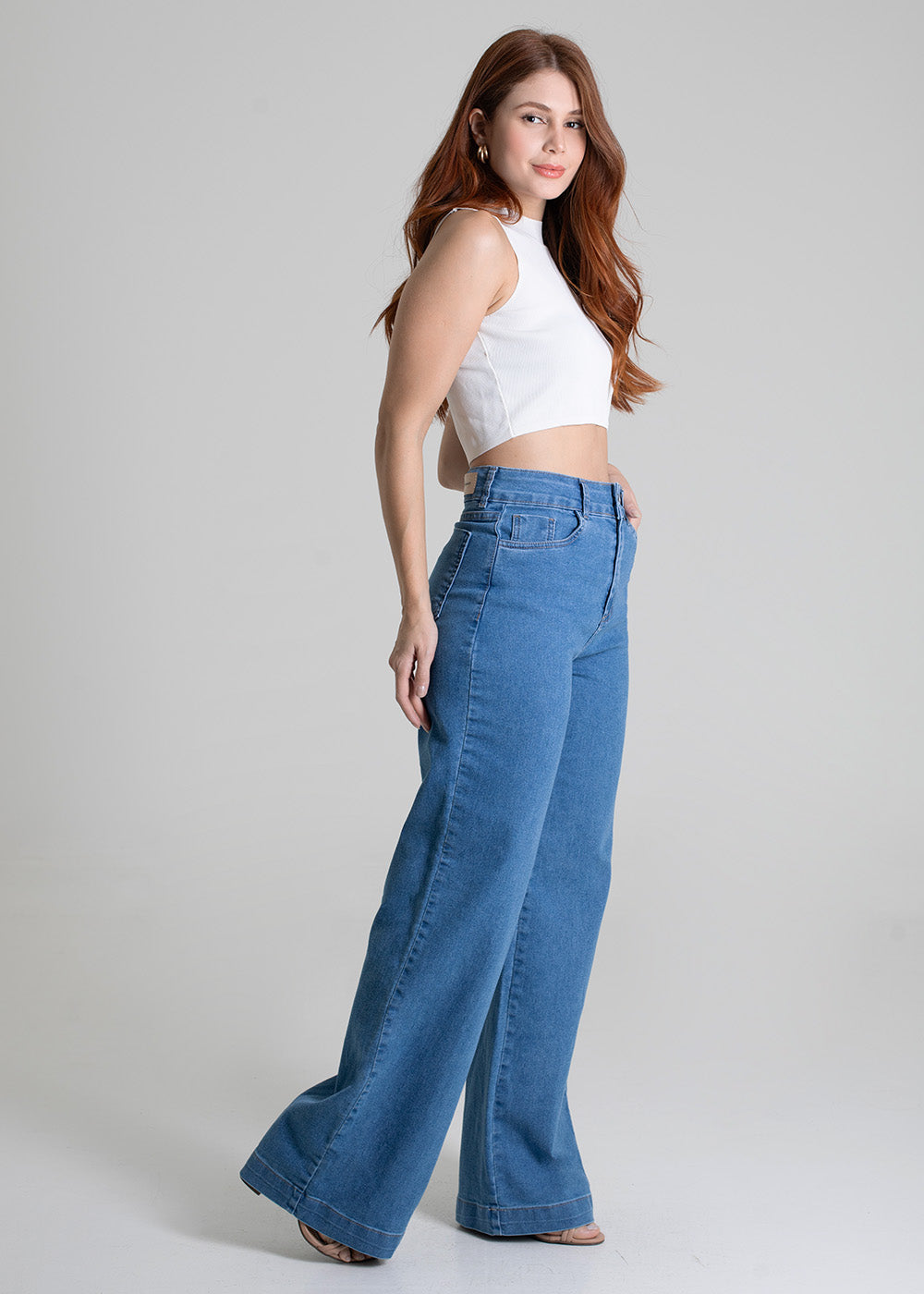 Calça Sawary Jeans Wide Leg - 279819 AZUL