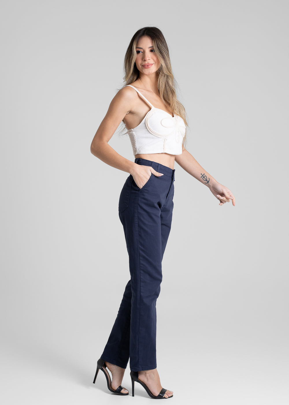 Calça Sarja Sawary Reta - 279827 AZUL