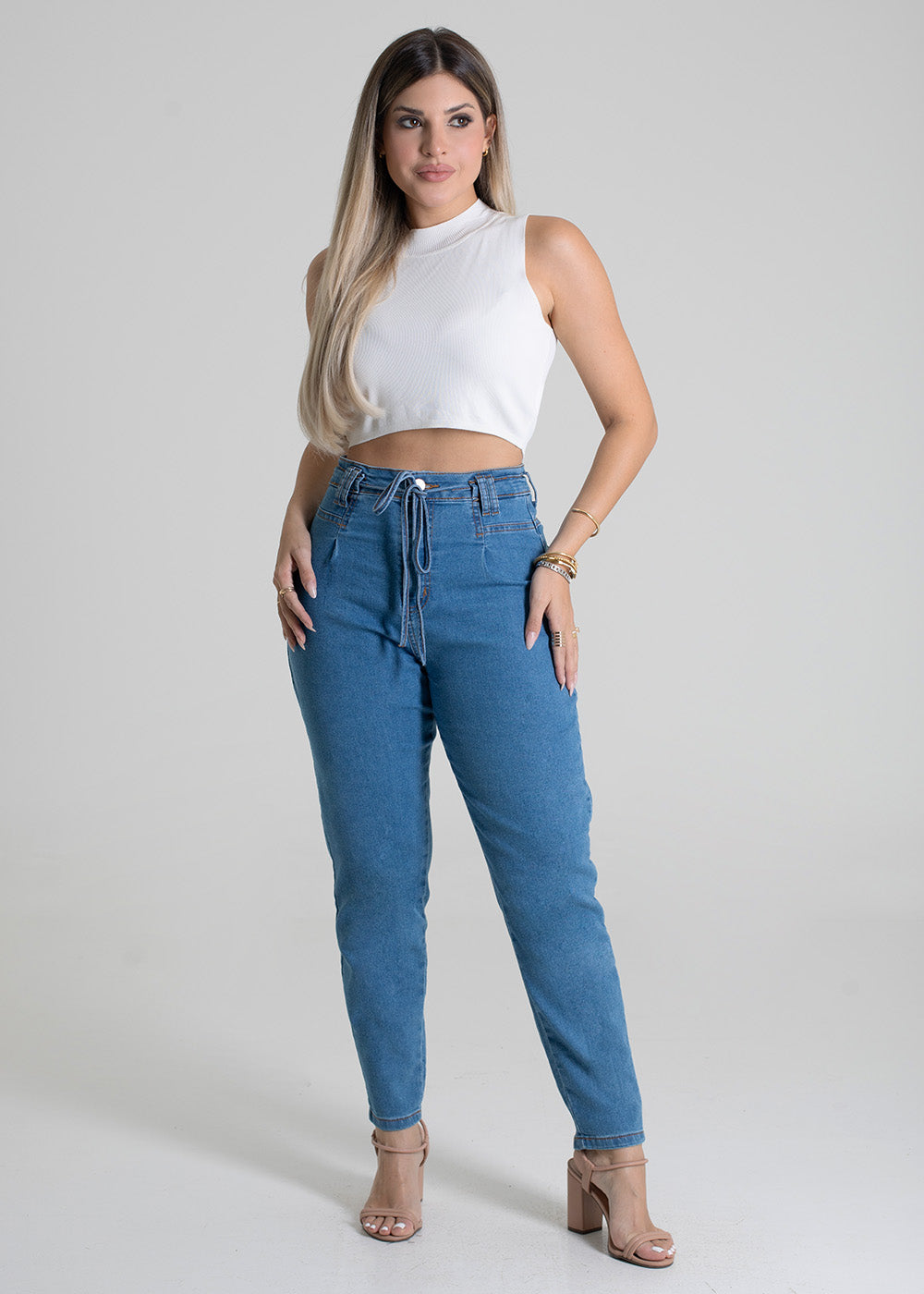 Calça Jeans Sawary Mom - 279842 AZUL