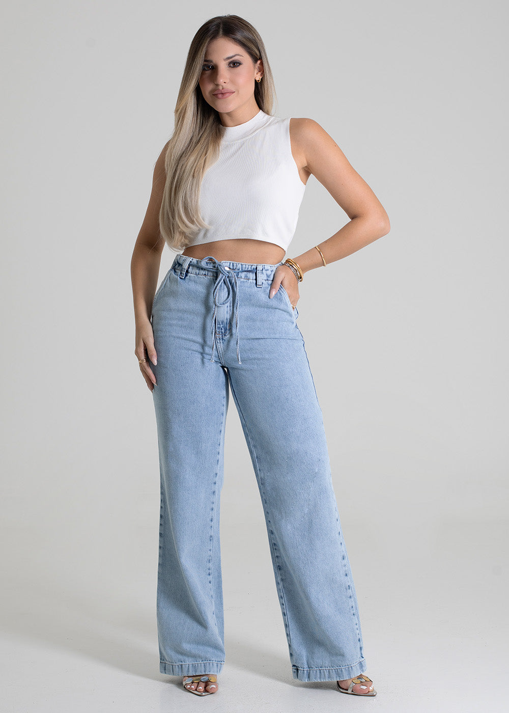 Calça Jeans Sawary Wide Leg - 279846 AZUL