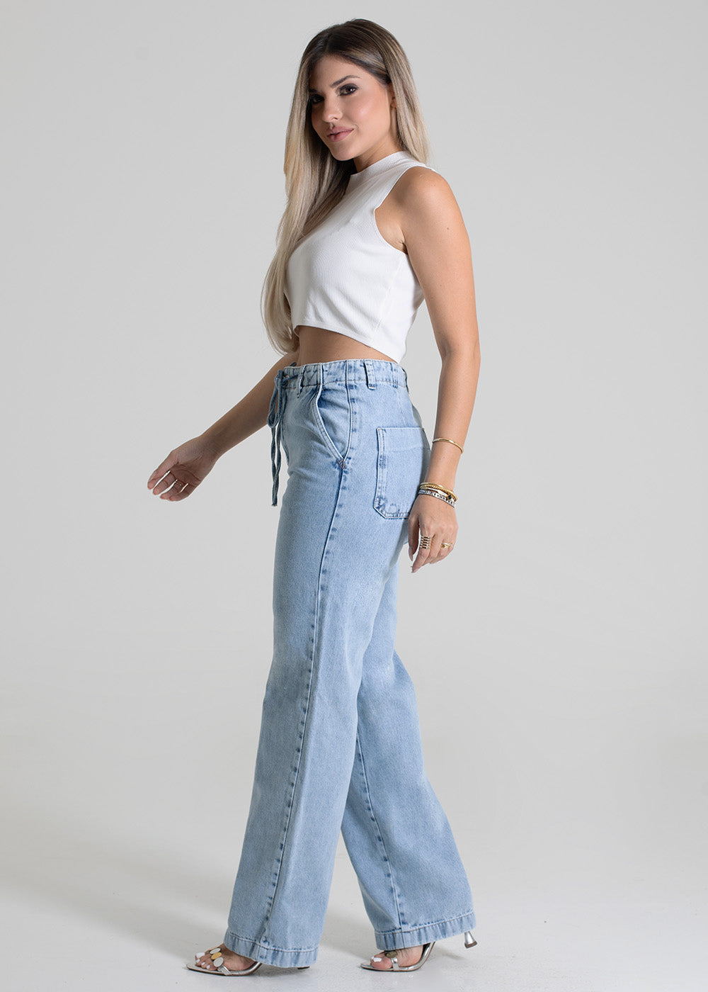 Calça Jeans Sawary Wide Leg - 279846 AZUL
