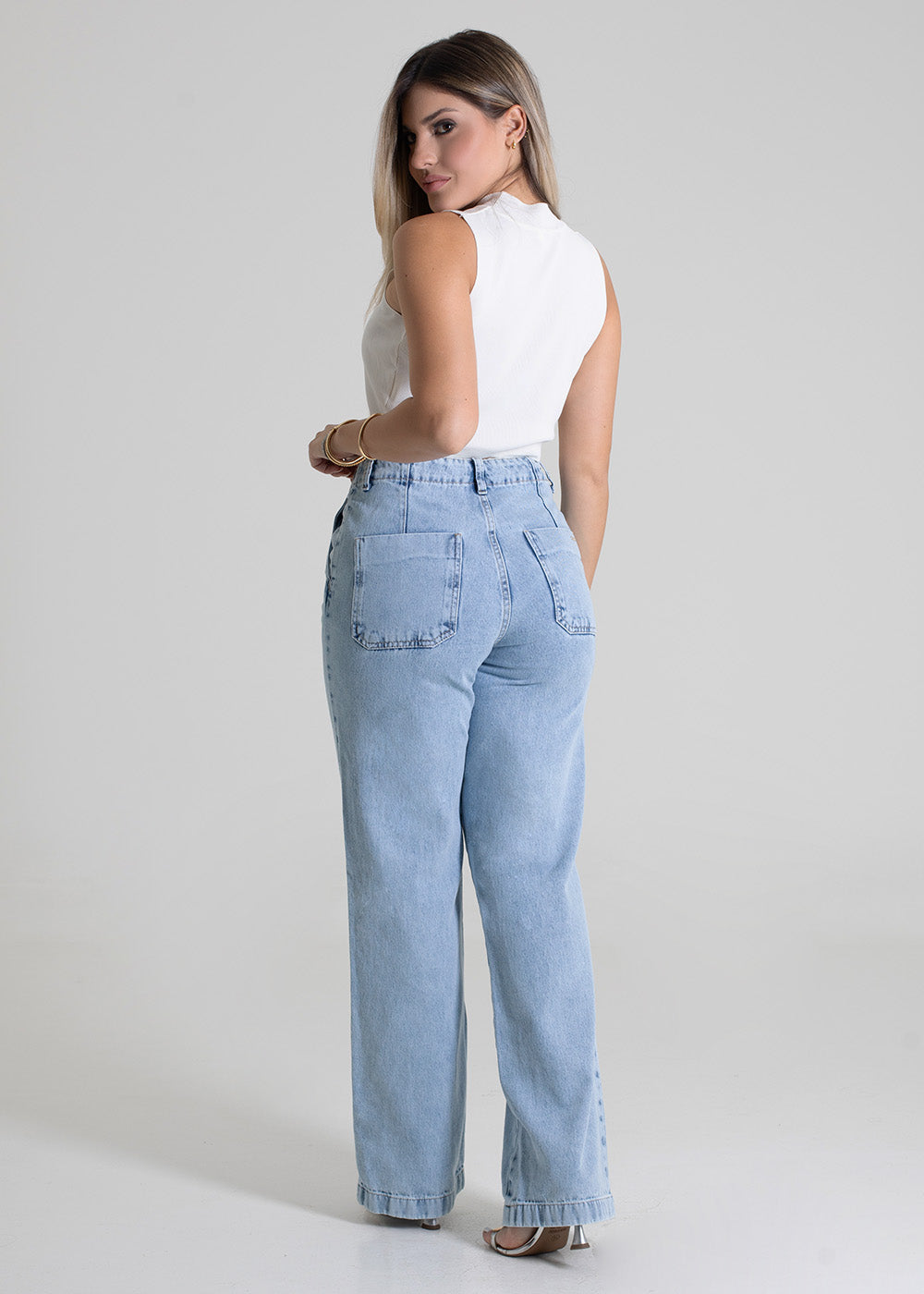 Calça Jeans Sawary Wide Leg - 279846 AZUL
