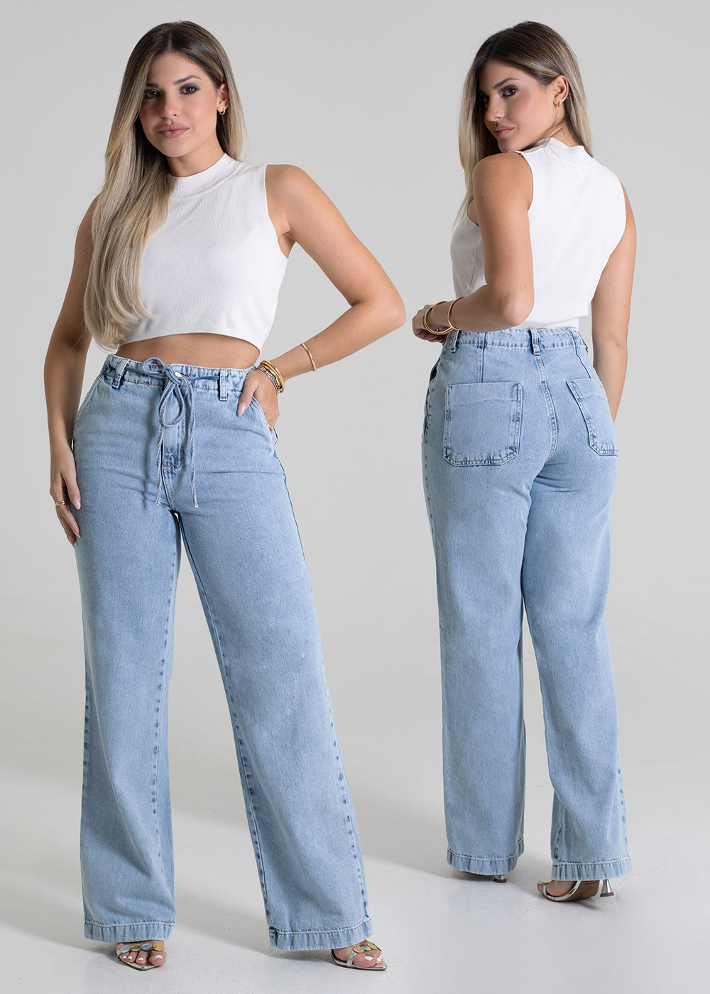 Calça Jeans Sawary Wide Leg - 279846 AZUL