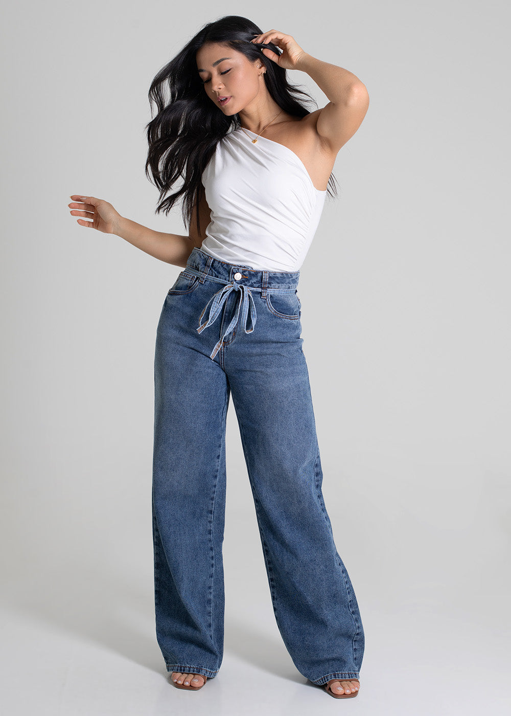 Calça Jeans Sawary Wide Leg - 279849 AZUL
