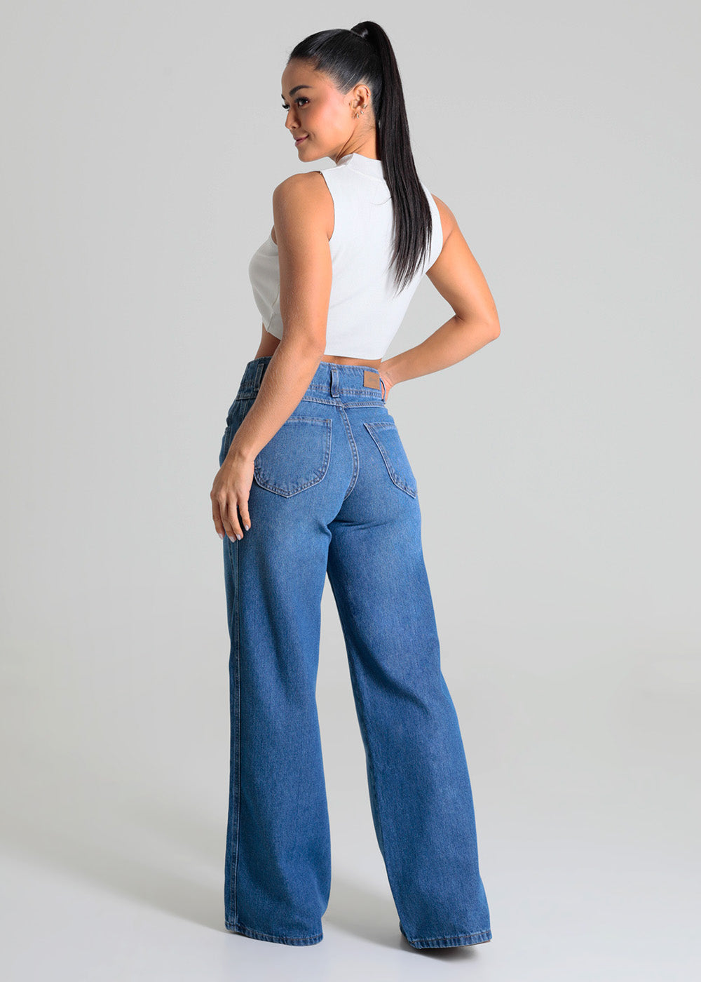 Calça Jeans Sawary Extra Wide Leg - 279856 AZUL