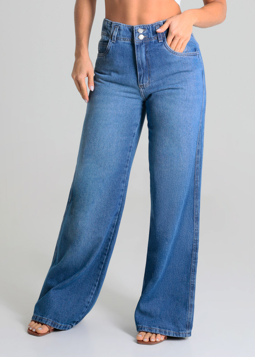Calça Jeans Sawary Extra Wide Leg - 279856 AZUL