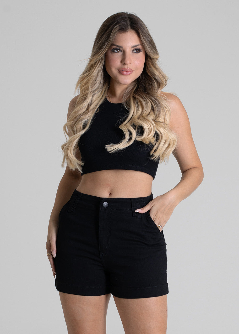 Shorts Sarja Sawary - 279859 PRETO