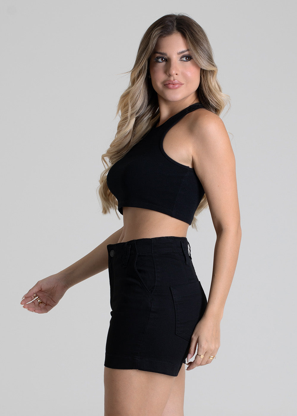 Shorts Sarja Sawary - 279859 PRETO