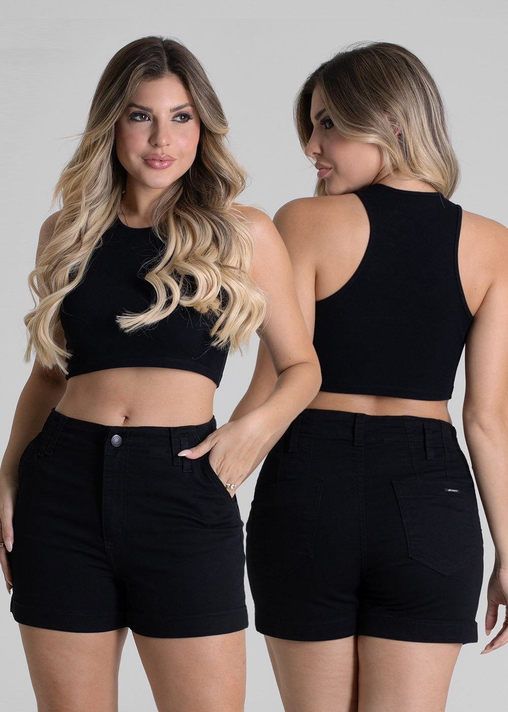 Shorts Sarja Sawary - 279859 PRETO