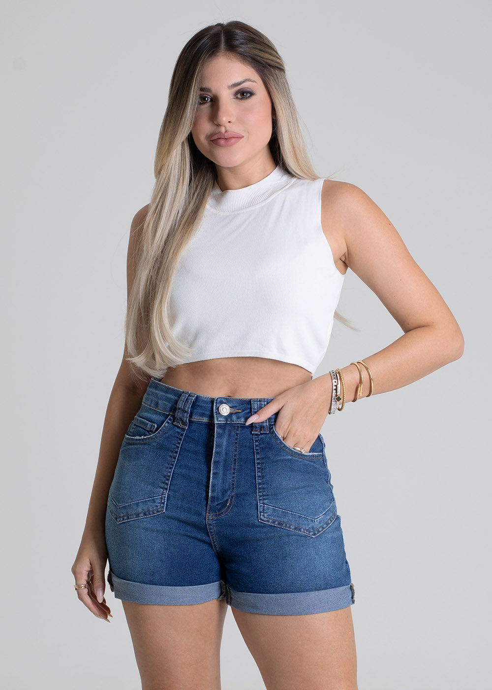 Shorts Jeans Sawary - 279862 AZUL
