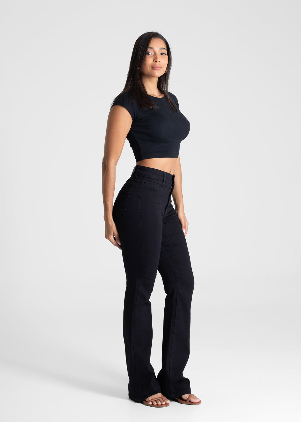 Calça Sarja Sawary Boot Cut - 279907 PRETO