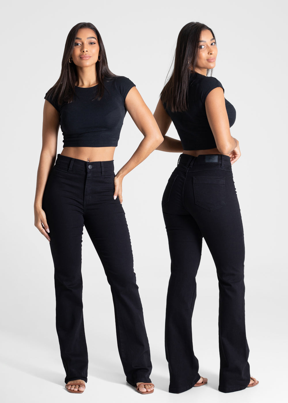 Calça Sarja Sawary Boot Cut - 279907 PRETO