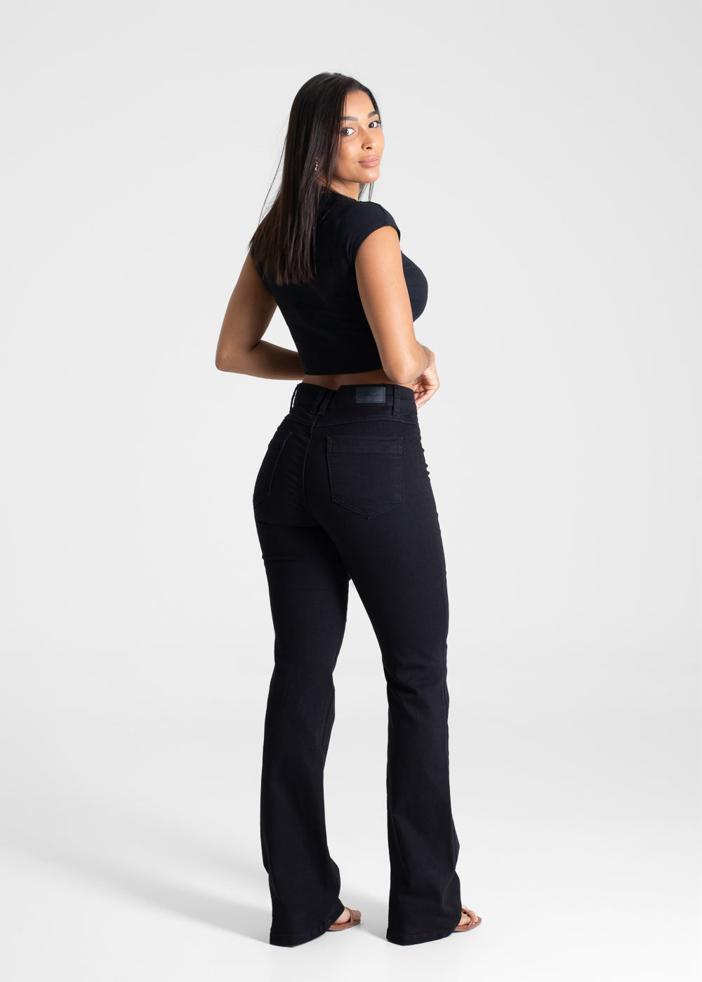Calça Sarja Sawary Boot Cut - 279907 PRETO
