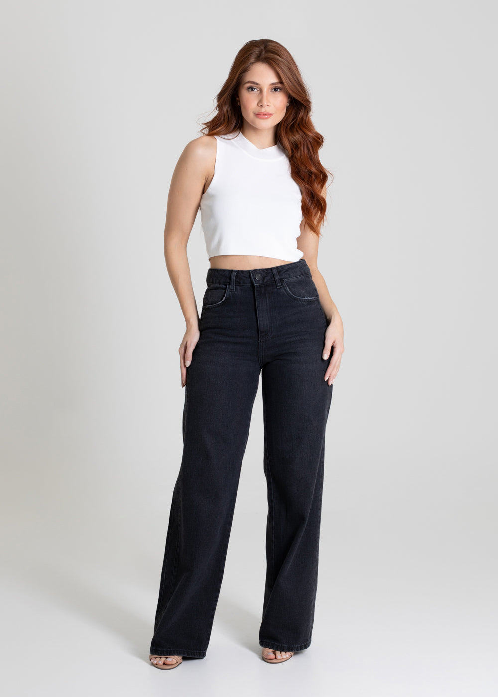 Calça Jeans Sawary Wide Leg - 279911 PRETO