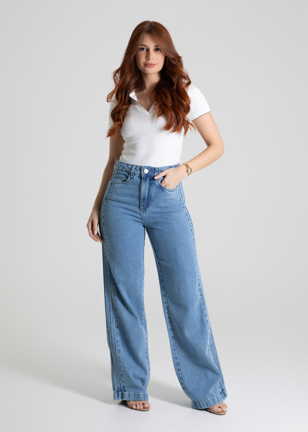 Calça Jeans Sawary Wide Leg - 279937 AZUL