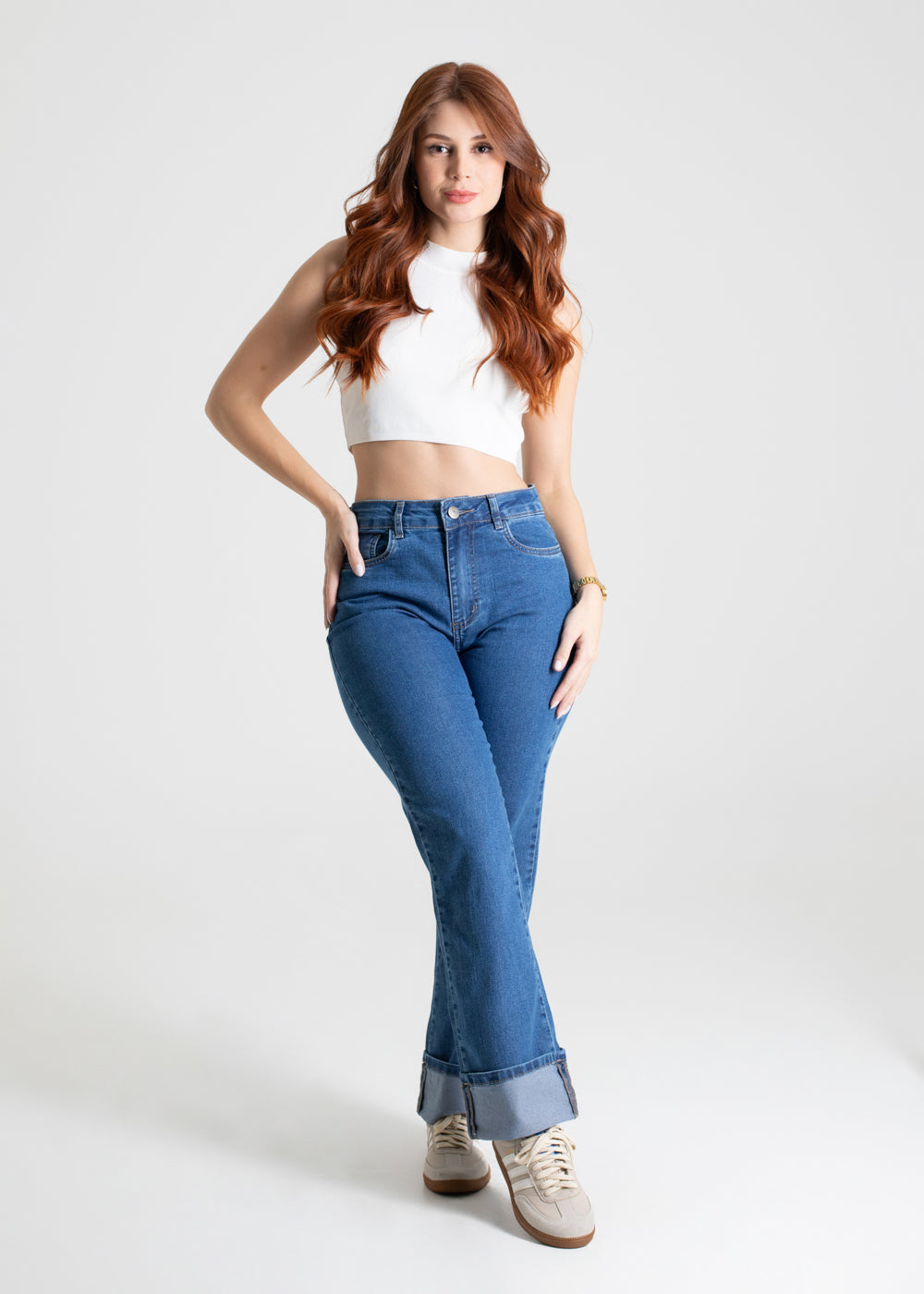 Calça Jeans Sawray Wide Leg Petit - 279939 AZUL