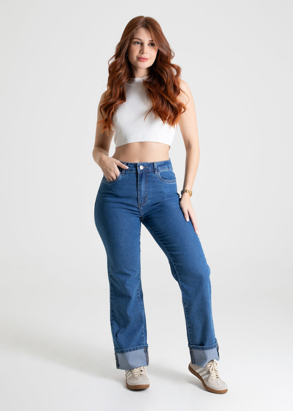 Calça Jeans Sawray Wide Leg Petit - 279939 AZUL