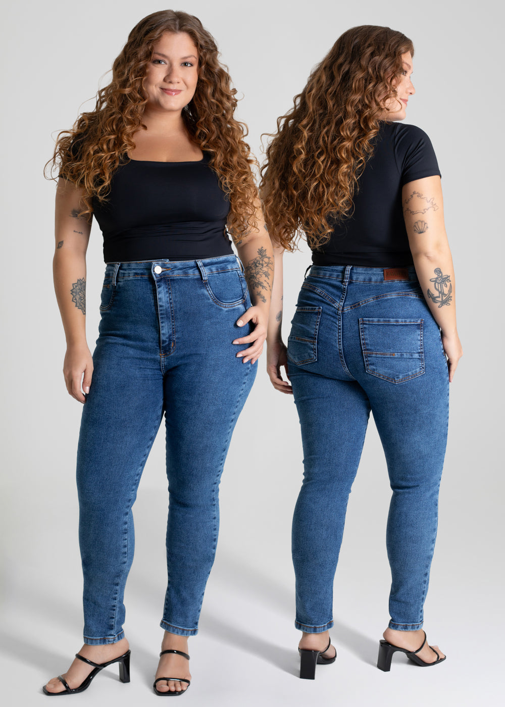 Calça Jeans Sawary Push Up  Plus Size - 279960 AZUL