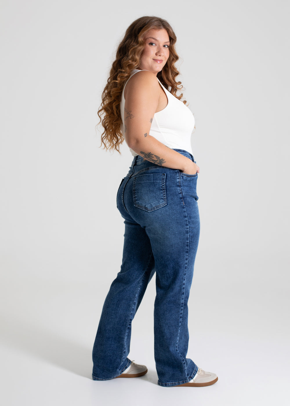 Calça Jeans Sawary Wide Leg Petit - 279965 AZUL