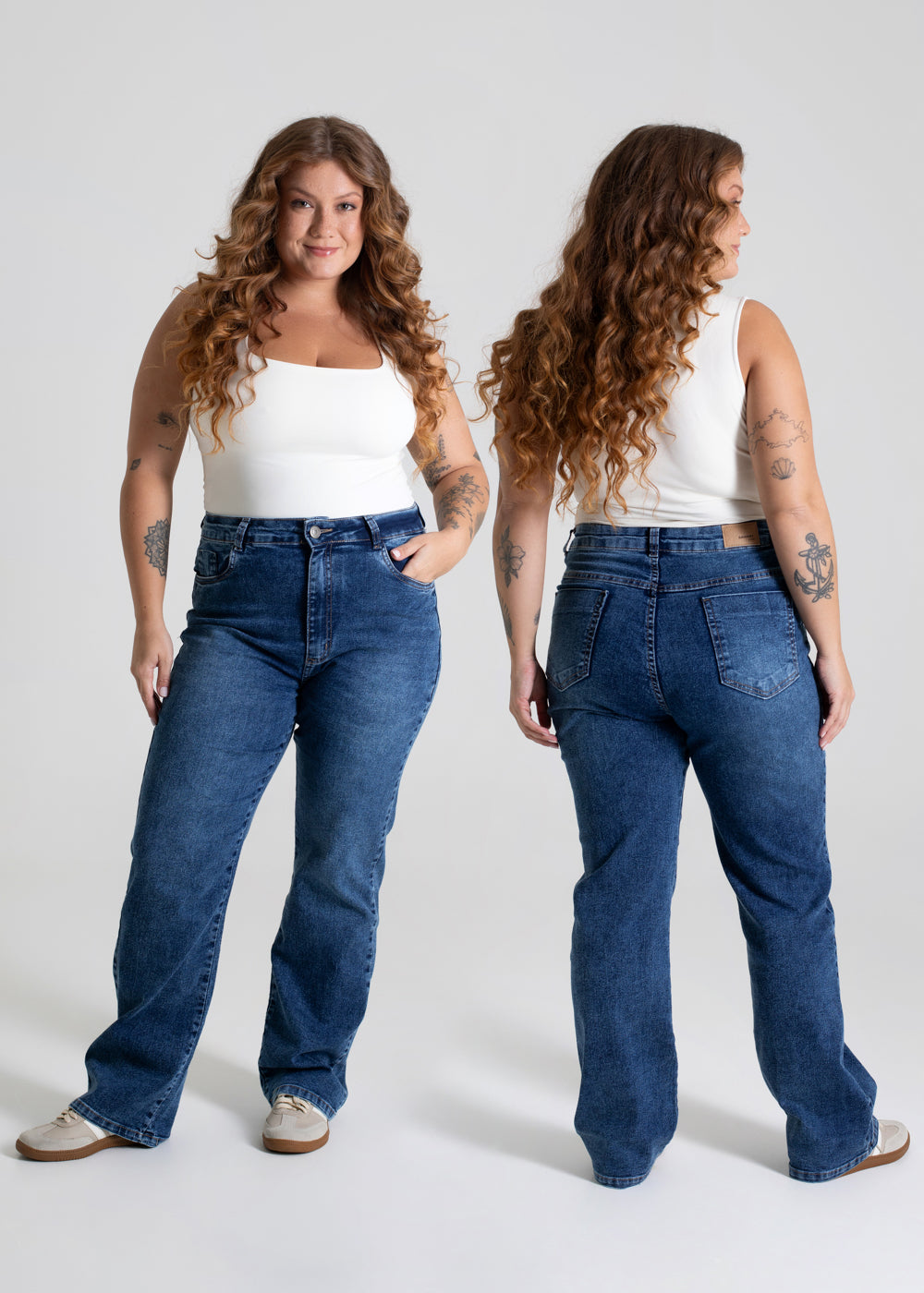 Calça Jeans Sawary Wide Leg Petit - 279965 AZUL