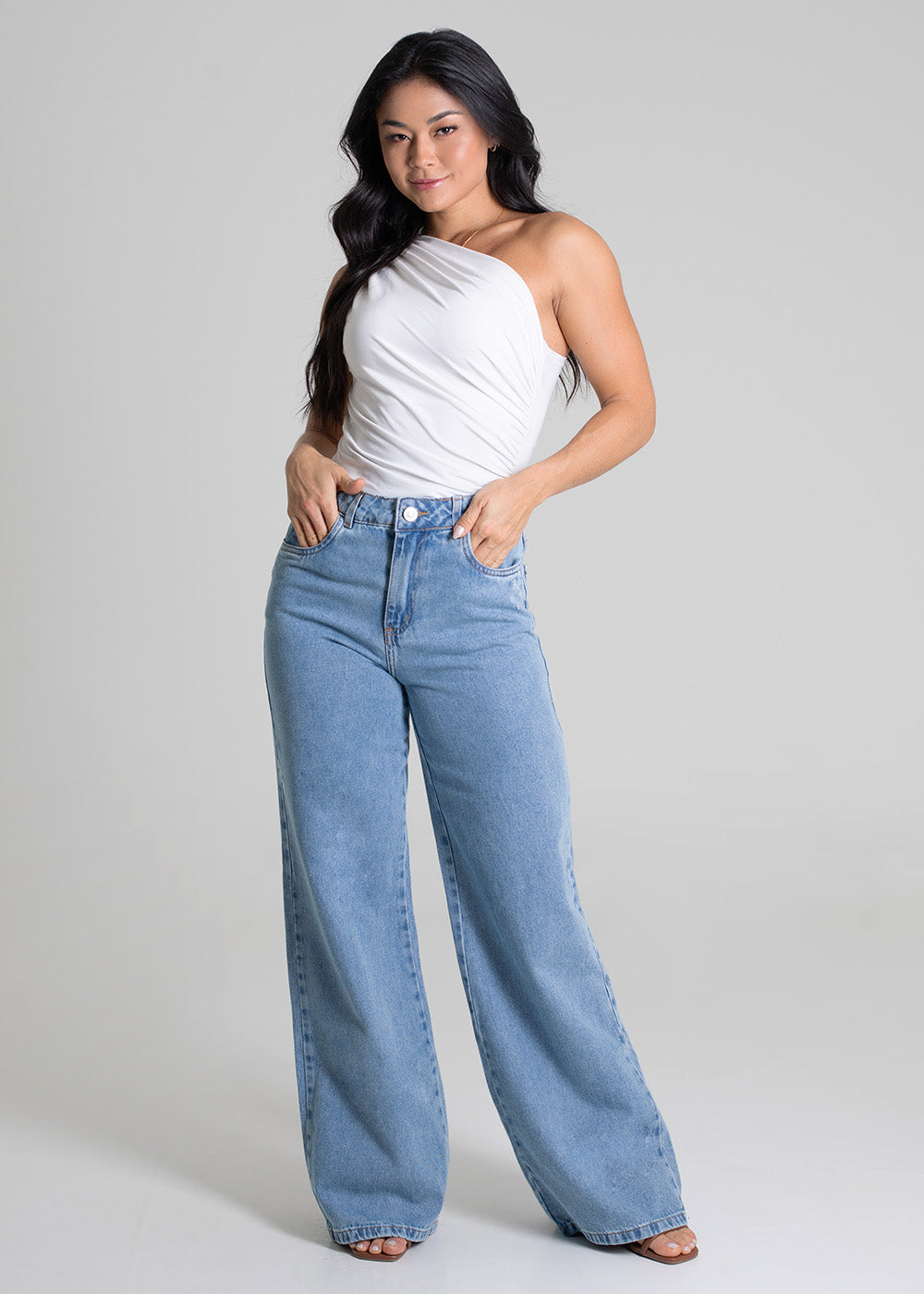Calça Jeans Sawary Extra Wide Leg - 279982 AZUL