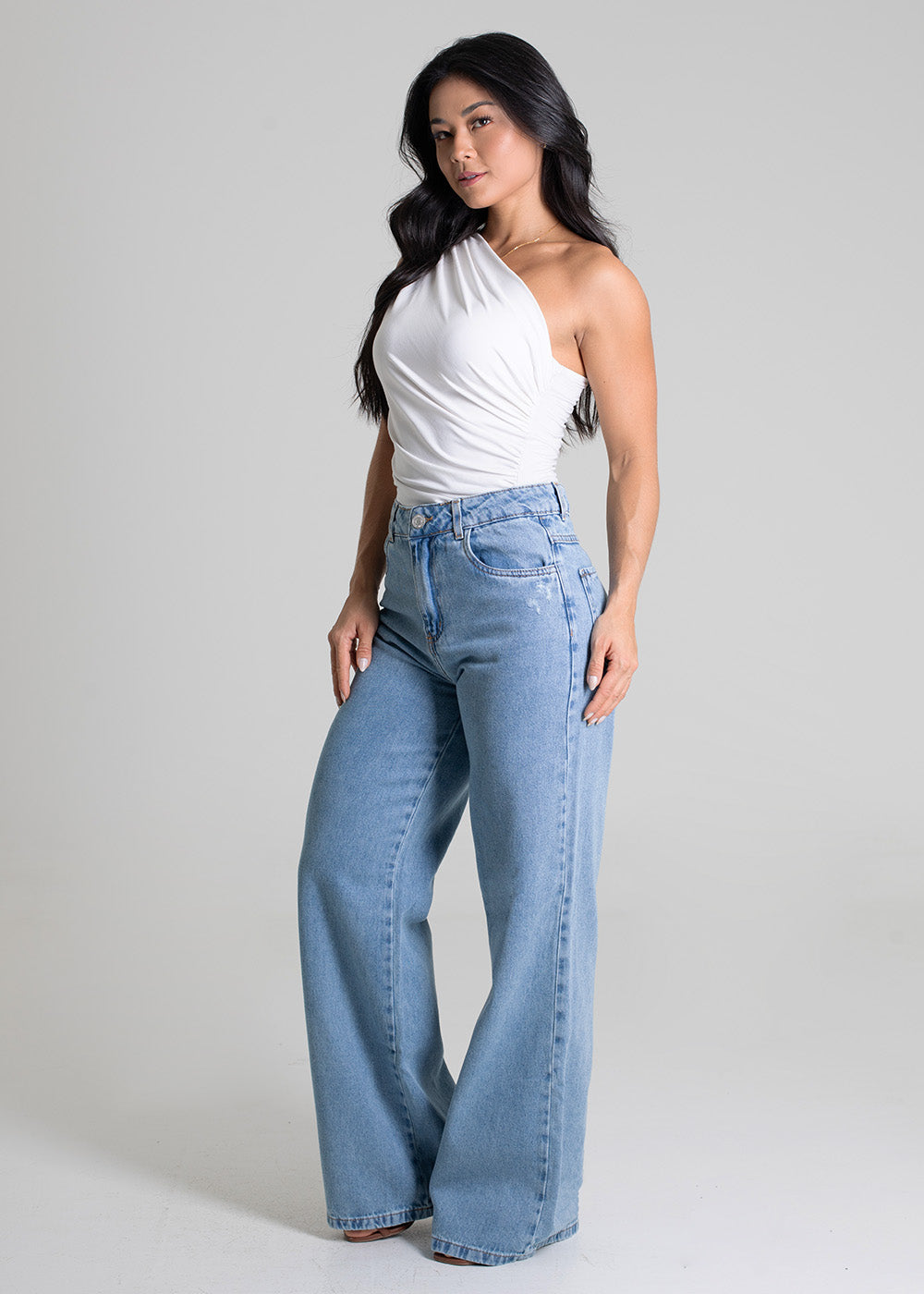 Calça Jeans Sawary Extra Wide Leg - 279982 AZUL