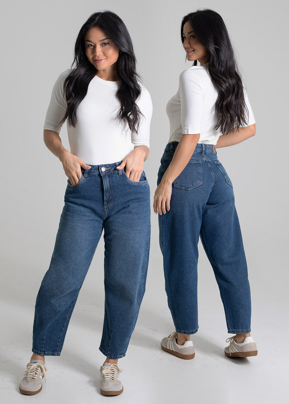 Calça Jeans Sawary Barrel - 279995 AZUL