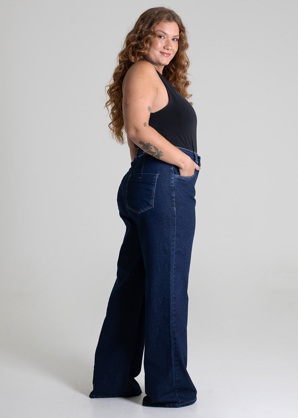 Calça Jeans Sawary Wide Leg - 280006 AZUL